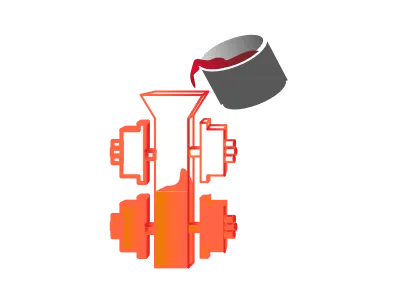 Investment Casting Process Infographic Step 6: Foundry & Pouring